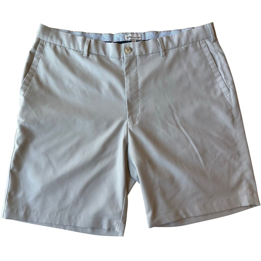 Peter Millar Salam Performance British Grey 9inch Size 38 Shorts